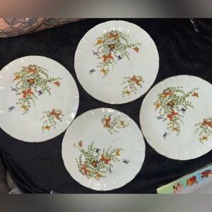 Vintage Ecstasy Pattern By Shafford Snack Plates Set of 4